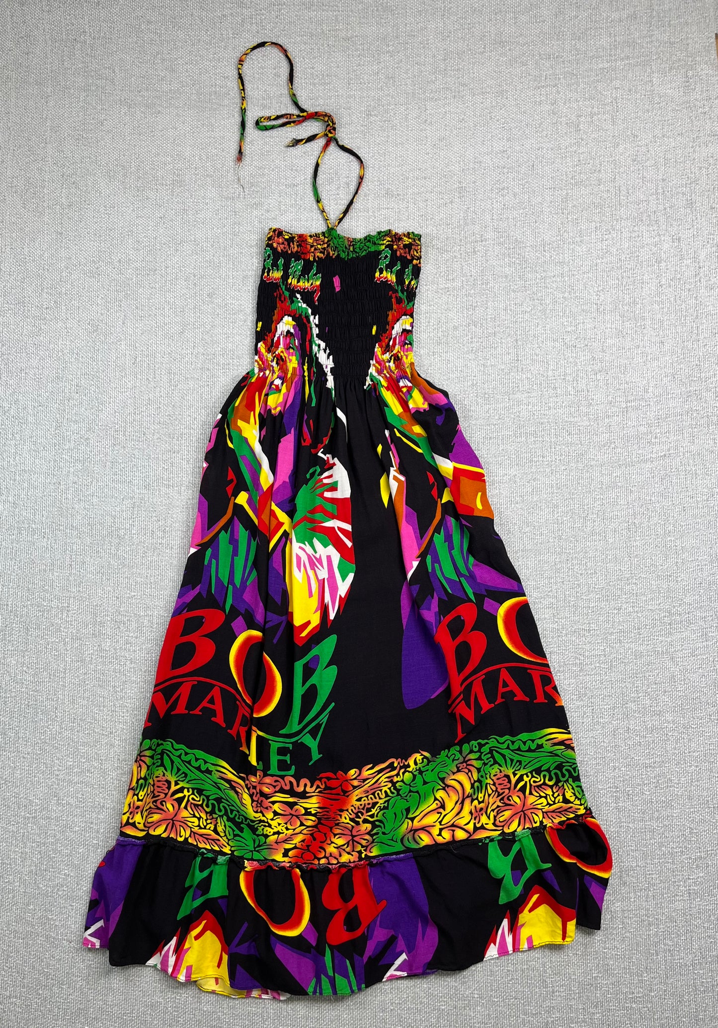Y2K Bob Marley Halter Maxi Dress