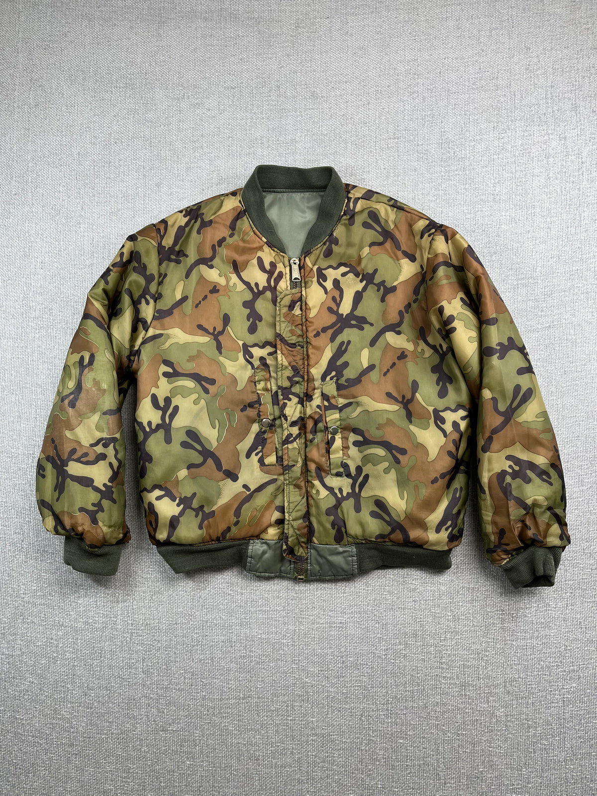 Y2K Reversible Camo Bomber Jacket