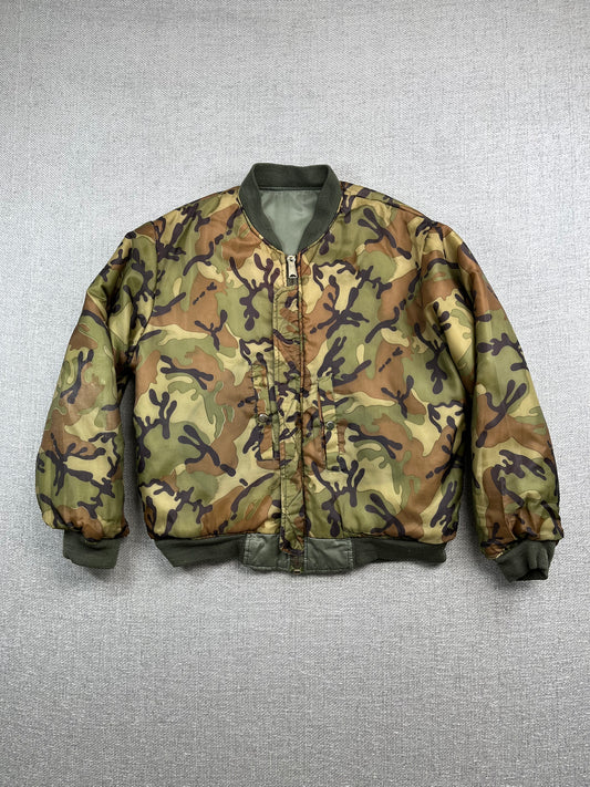 Y2K Reversible Camo Bomber Jacket
