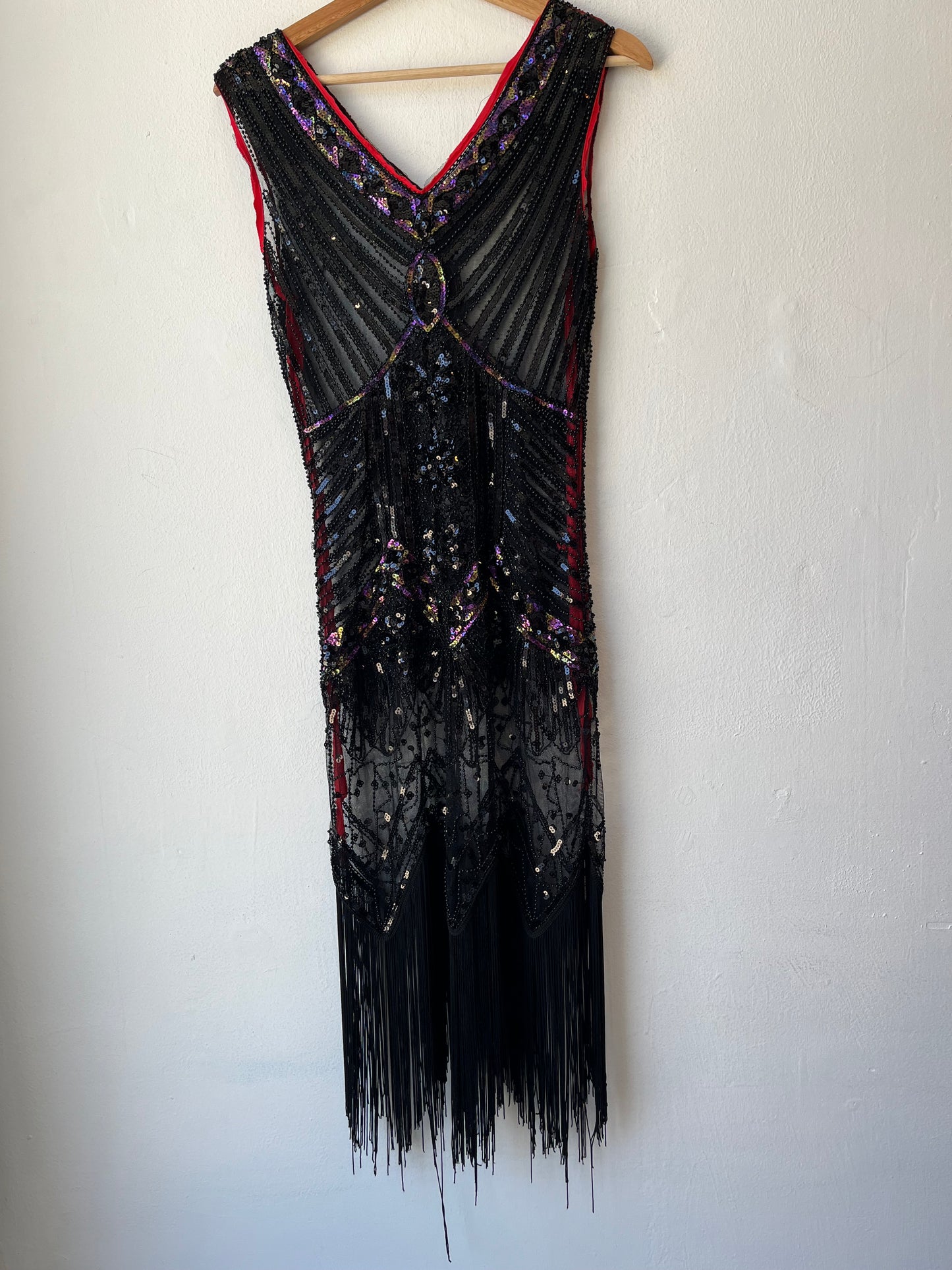 80's Beaded Fringe Dress