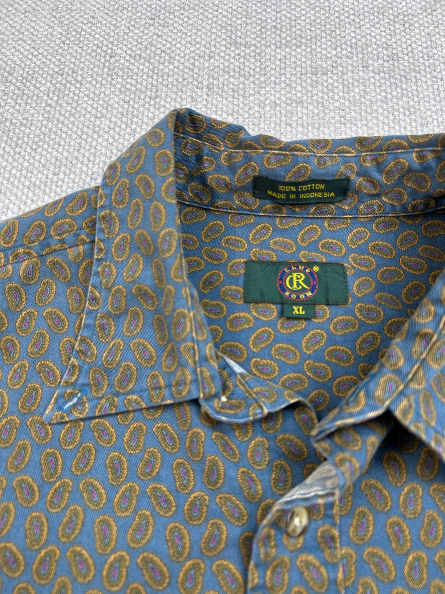 Y2K Paisley Button Down Shirt