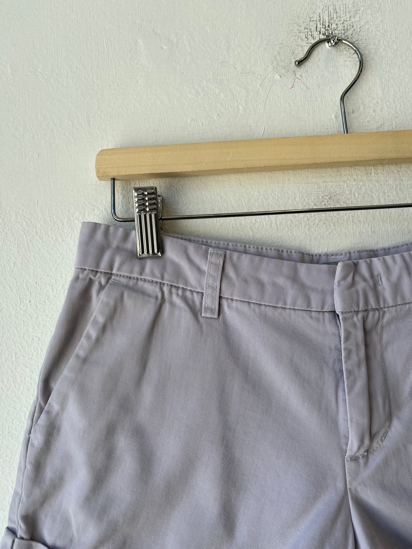Y2K Gray Cotton Mini Shorts 28"