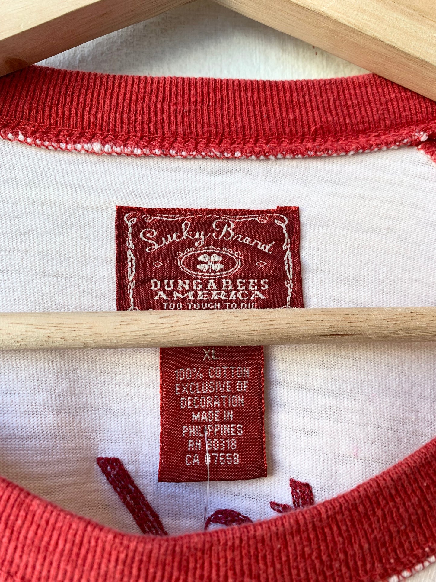 Y2K Lucky Brand Motorcycle Raglan