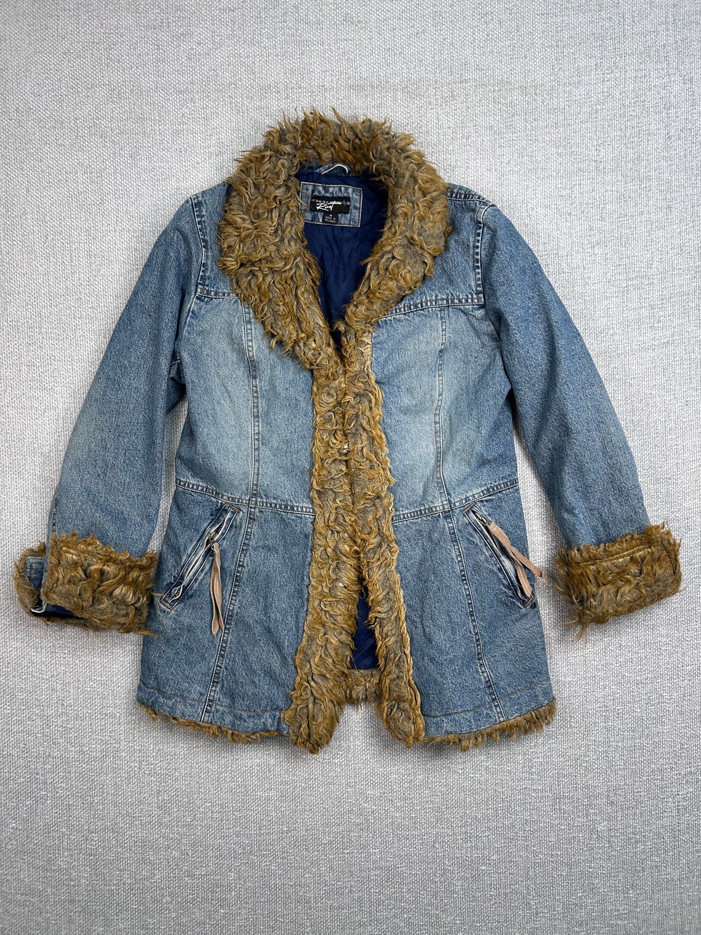 Y2K Fur Lined Denim Jacket