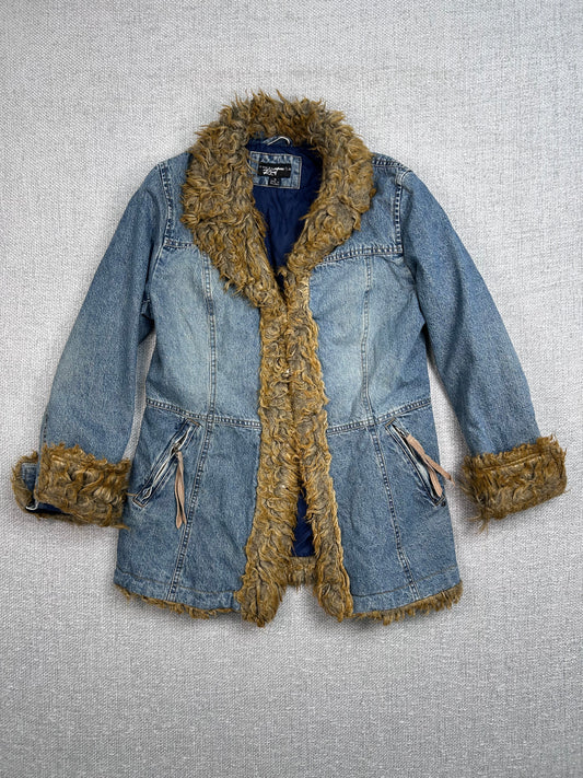 Y2K Fur Lined Denim Jacket