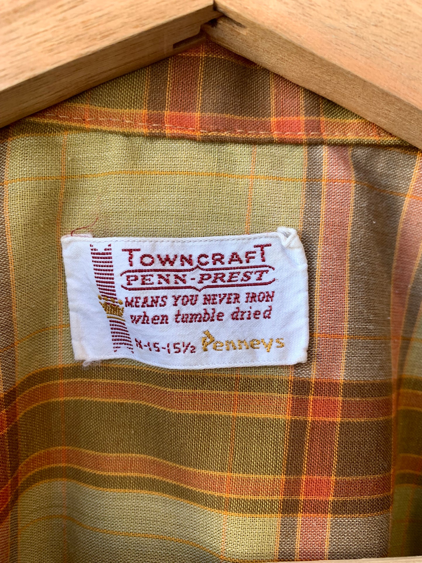 80's Penneys Crop Plaid Button Down