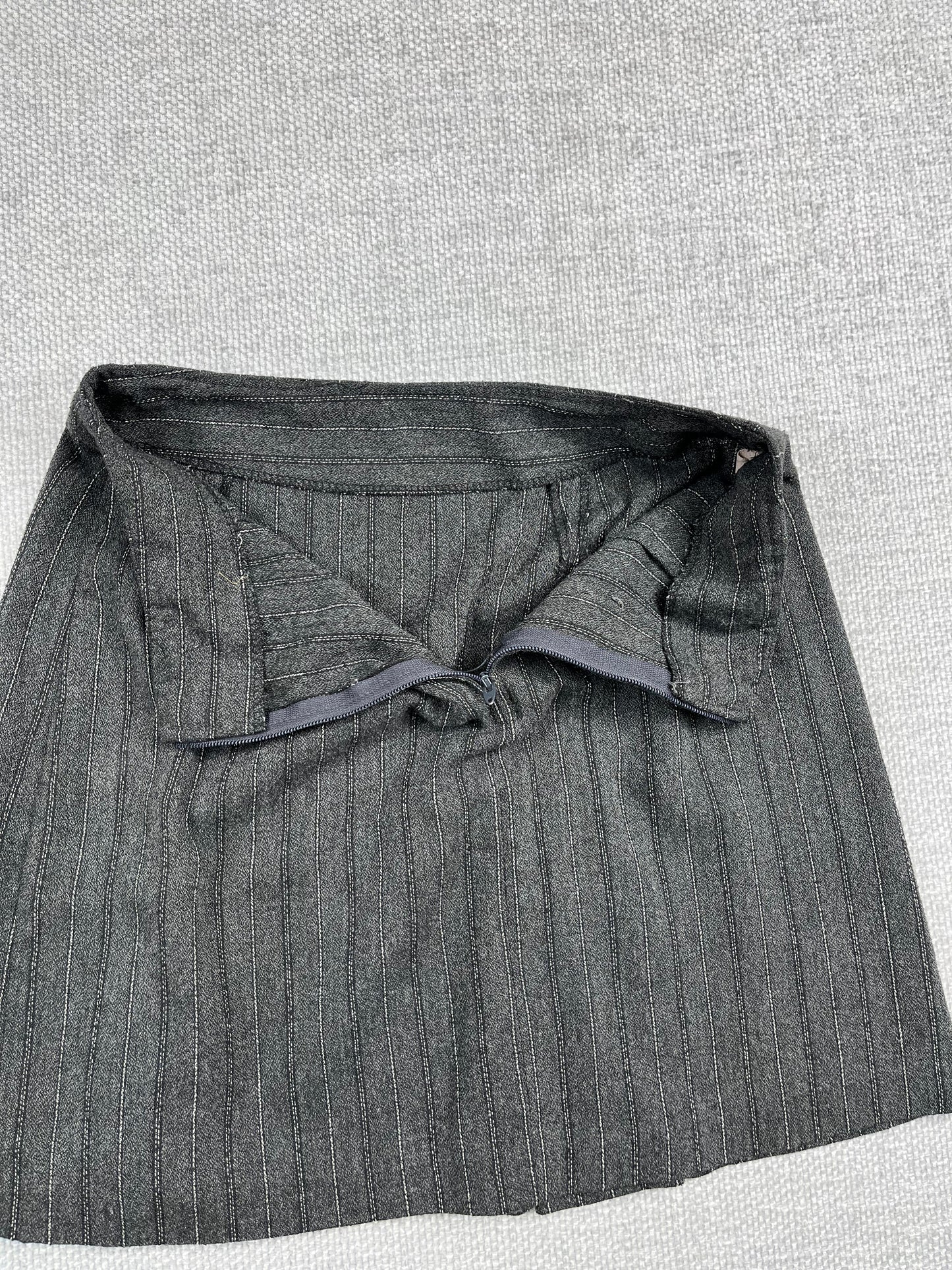 90's Pinstriped Mini Skirt 24"