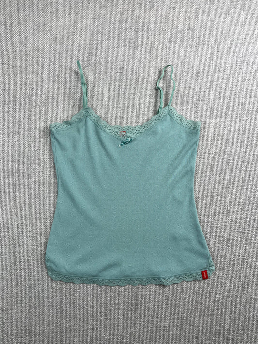 Y2K Baby Blue Cotton Tank Top