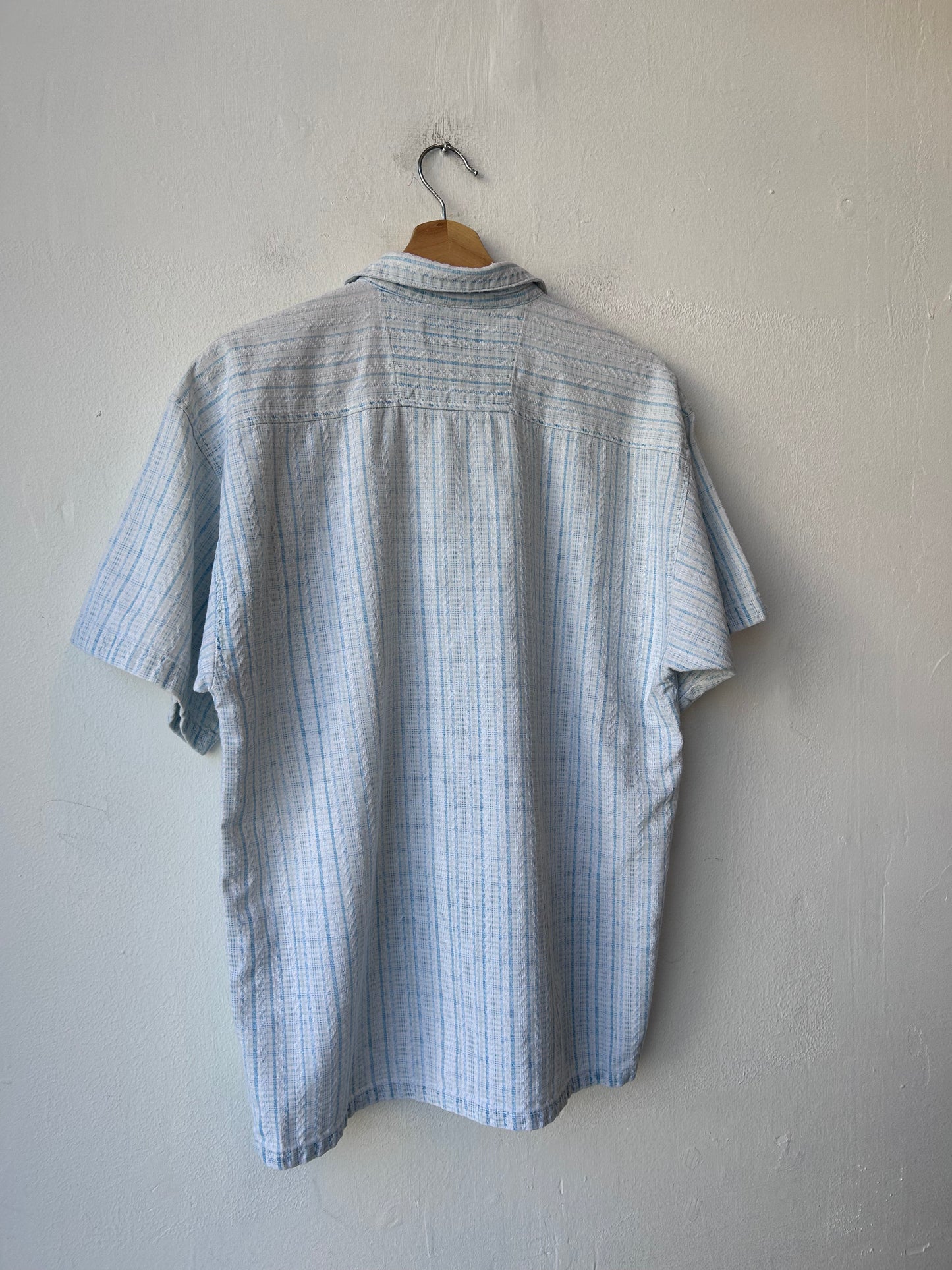 90's Blue Plaid Button Up Shirt