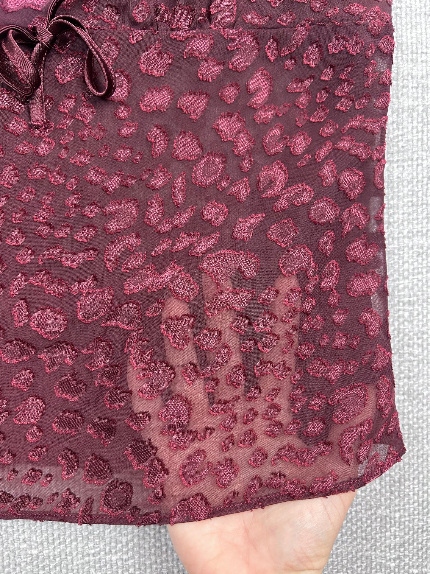 90's Sheer Burgundy Camisole