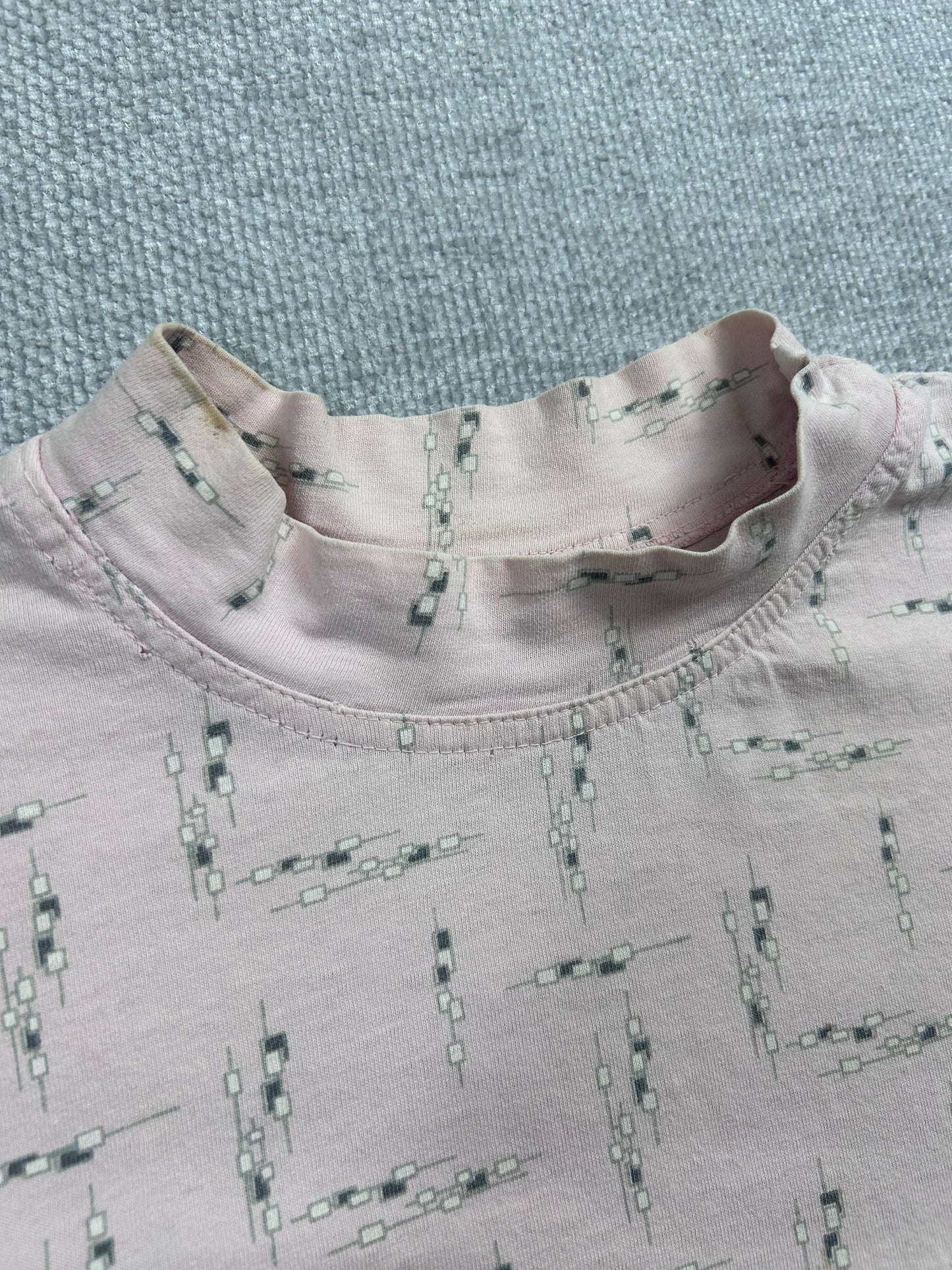 90's Pink Patterned Pocket Tee