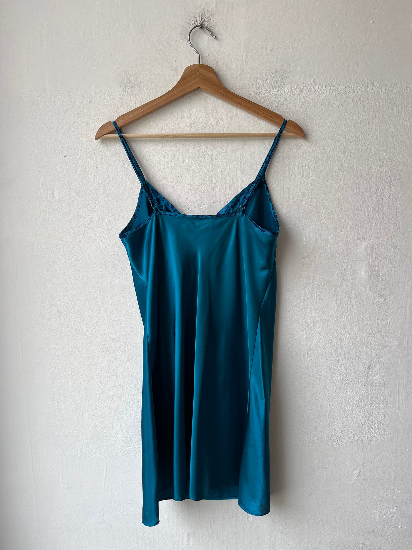 Y2K Blue Cheetah Trim Dress