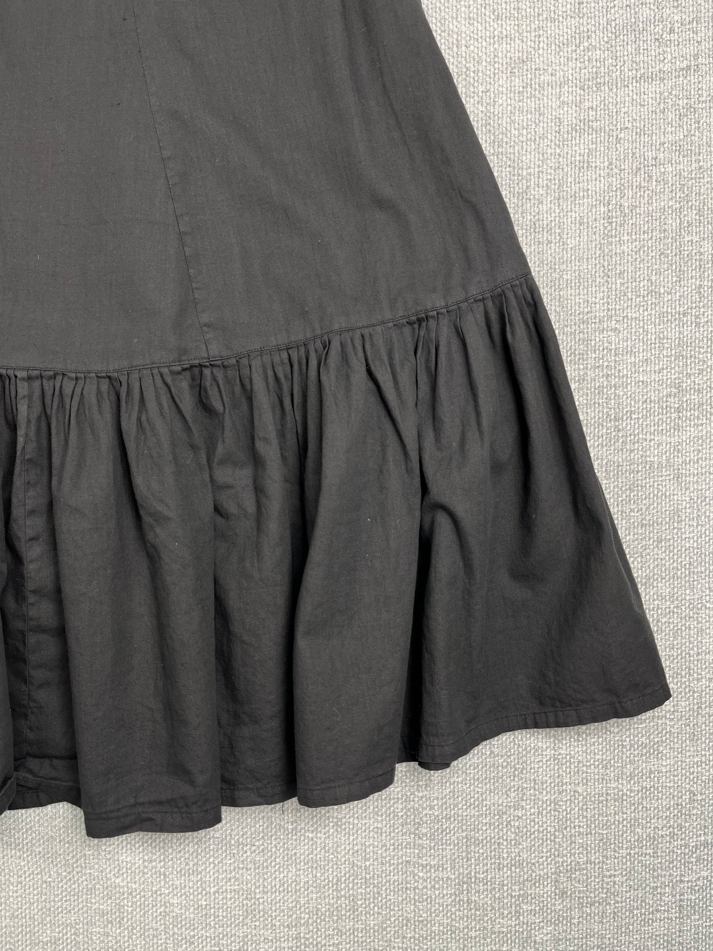 90's Tiered Black Skirt 28"