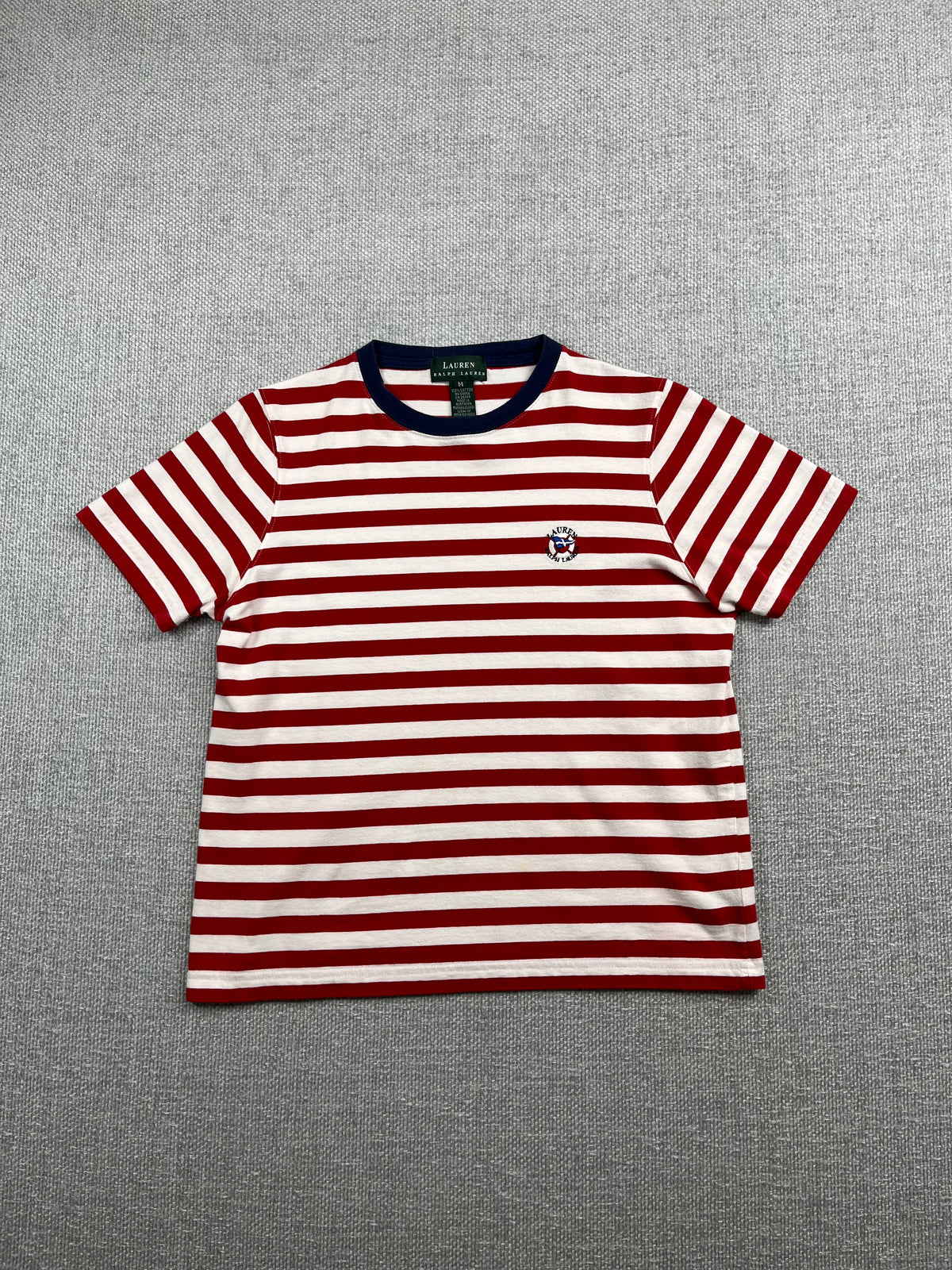 90's Lauren Red Striped T-Shirt