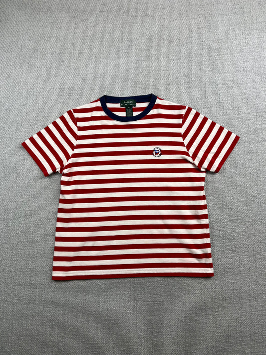 90's Lauren Red Striped T-Shirt