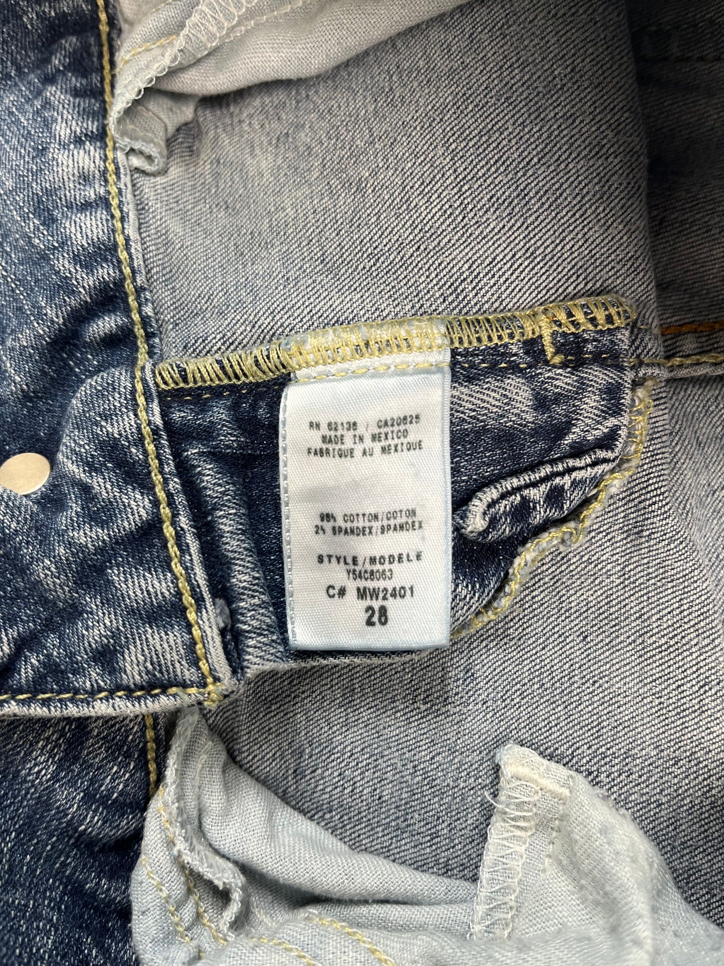 Y2K Guess Butterfly Low Rise Jeans 30"