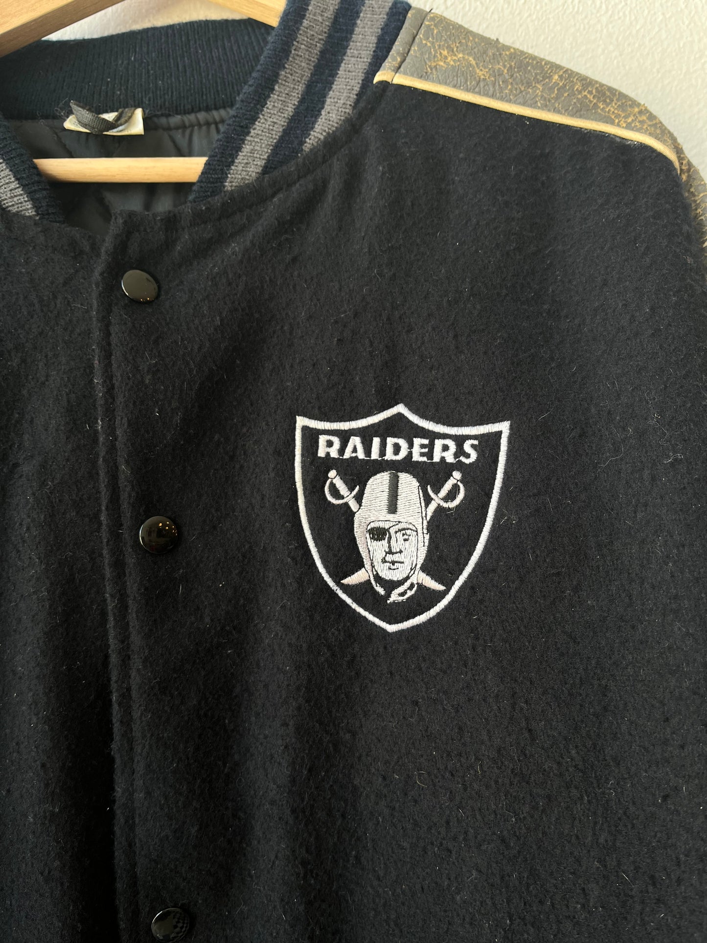 90's Raiders Letterman Jacket
