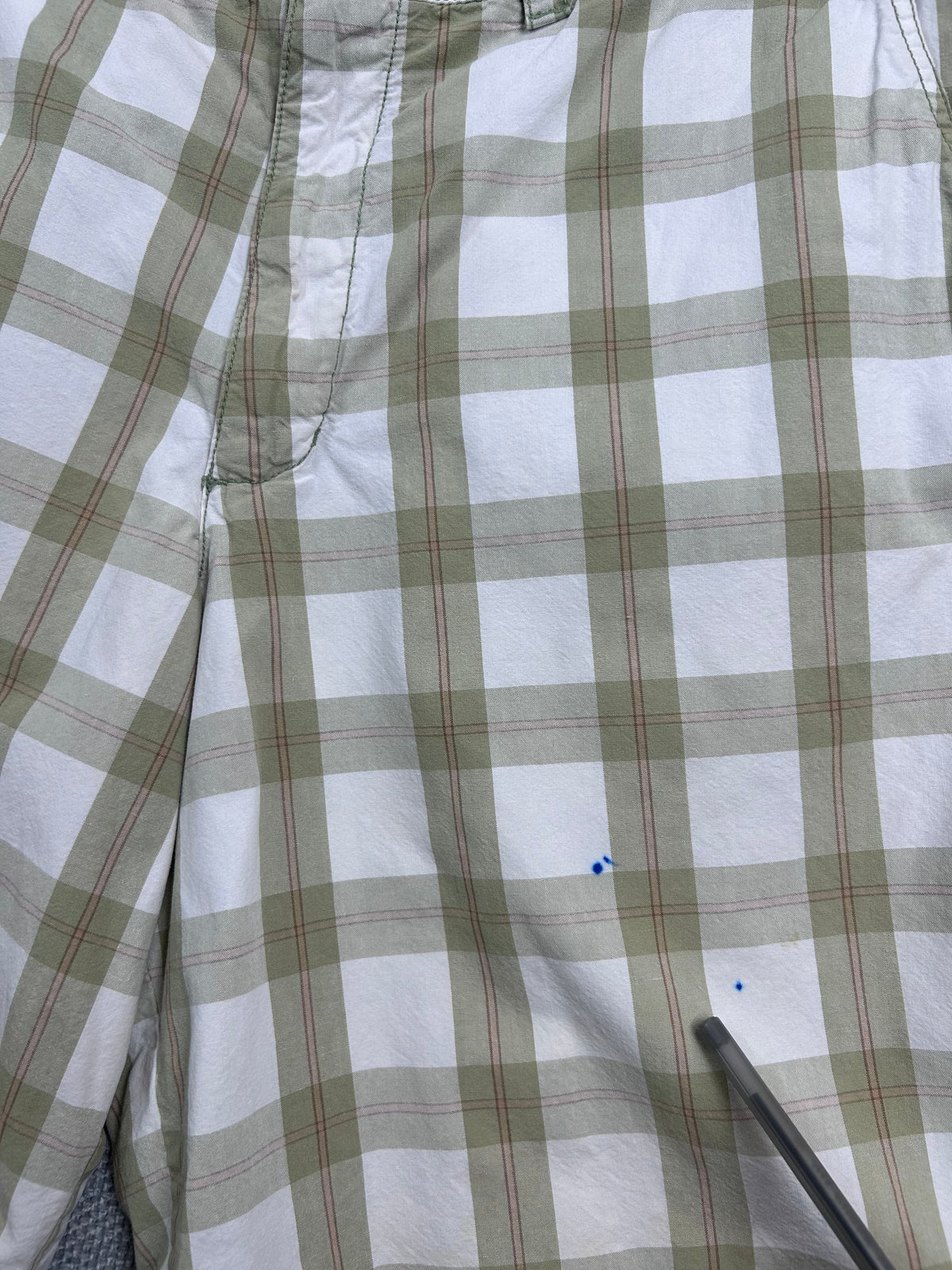Y2K Plaid Cargo Shorts 35"