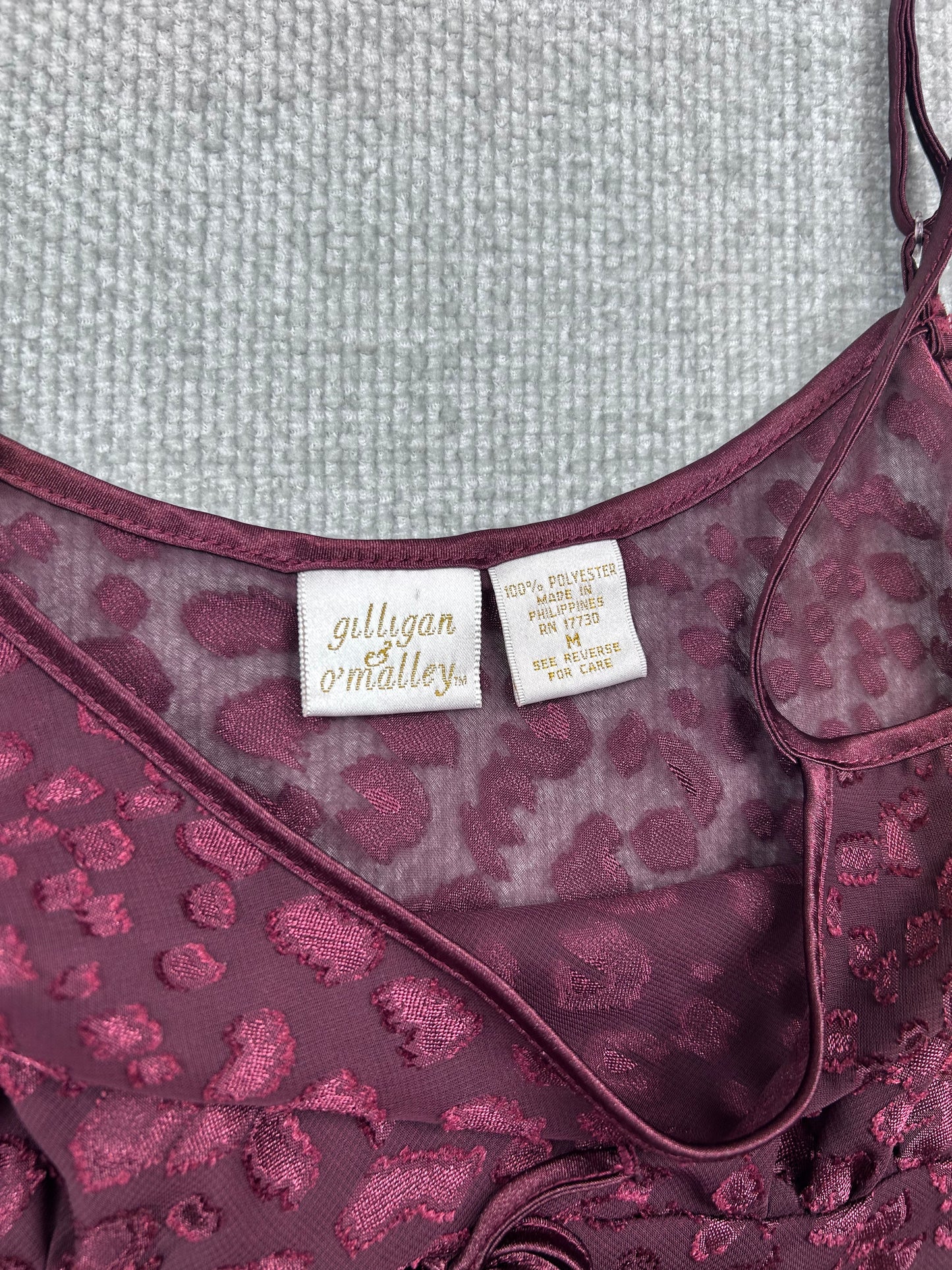 90's Sheer Burgundy Camisole