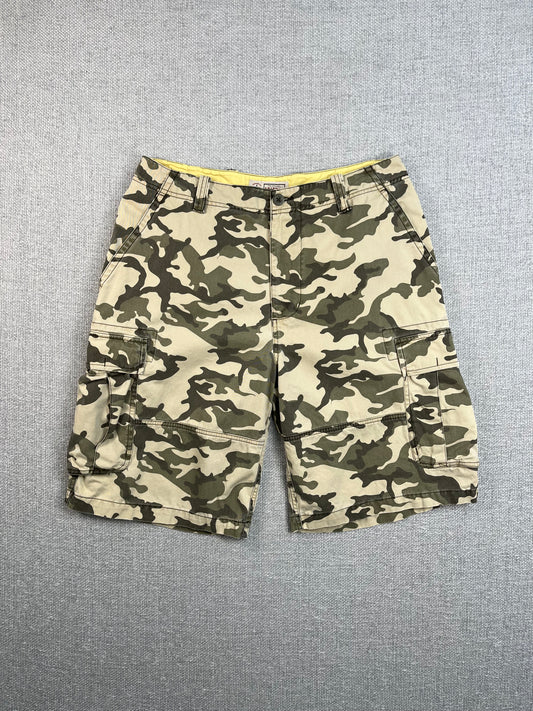 Y2K Camo Cargo Shorts 34"