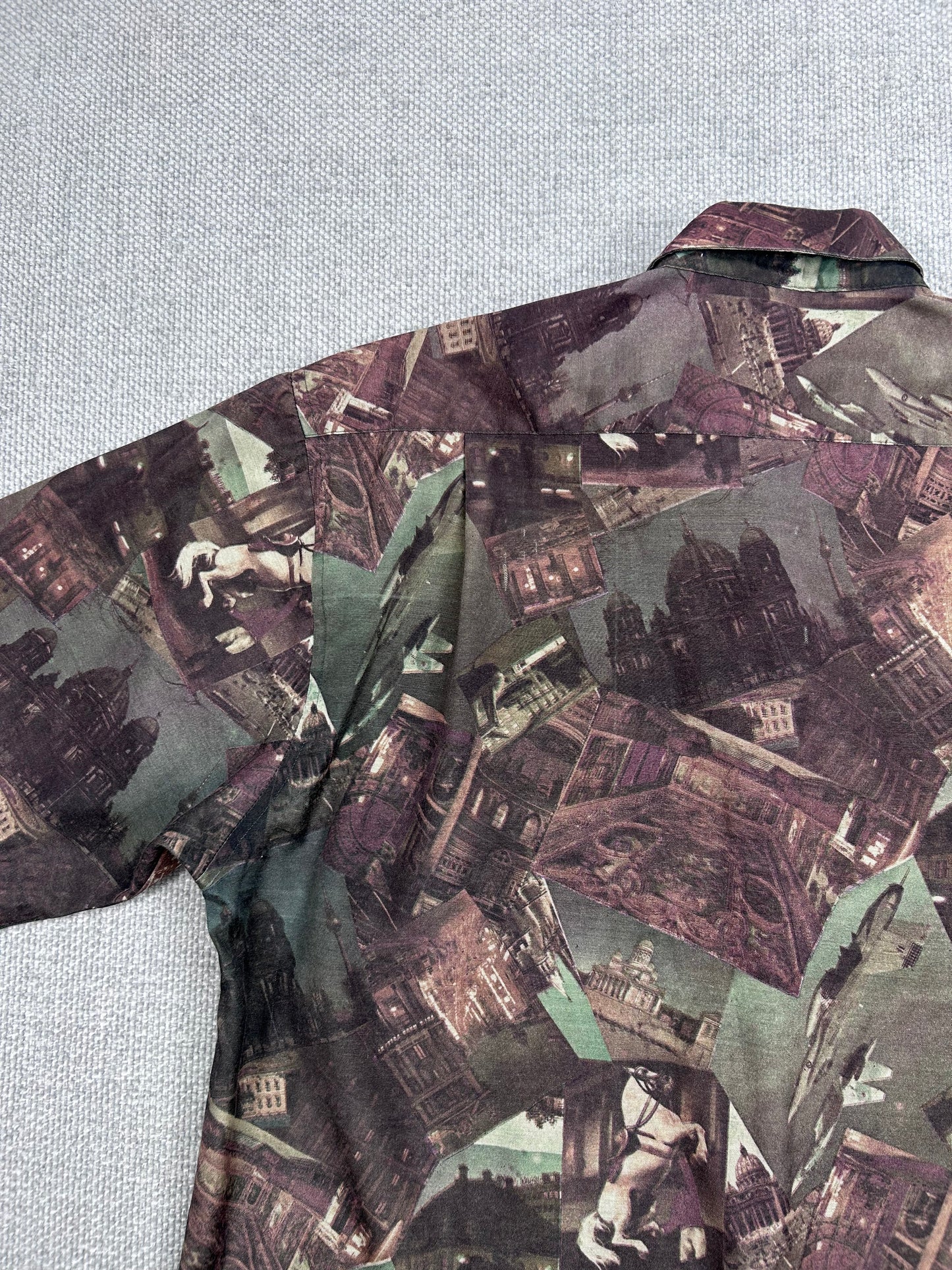 90’s Picture Collage Button Down