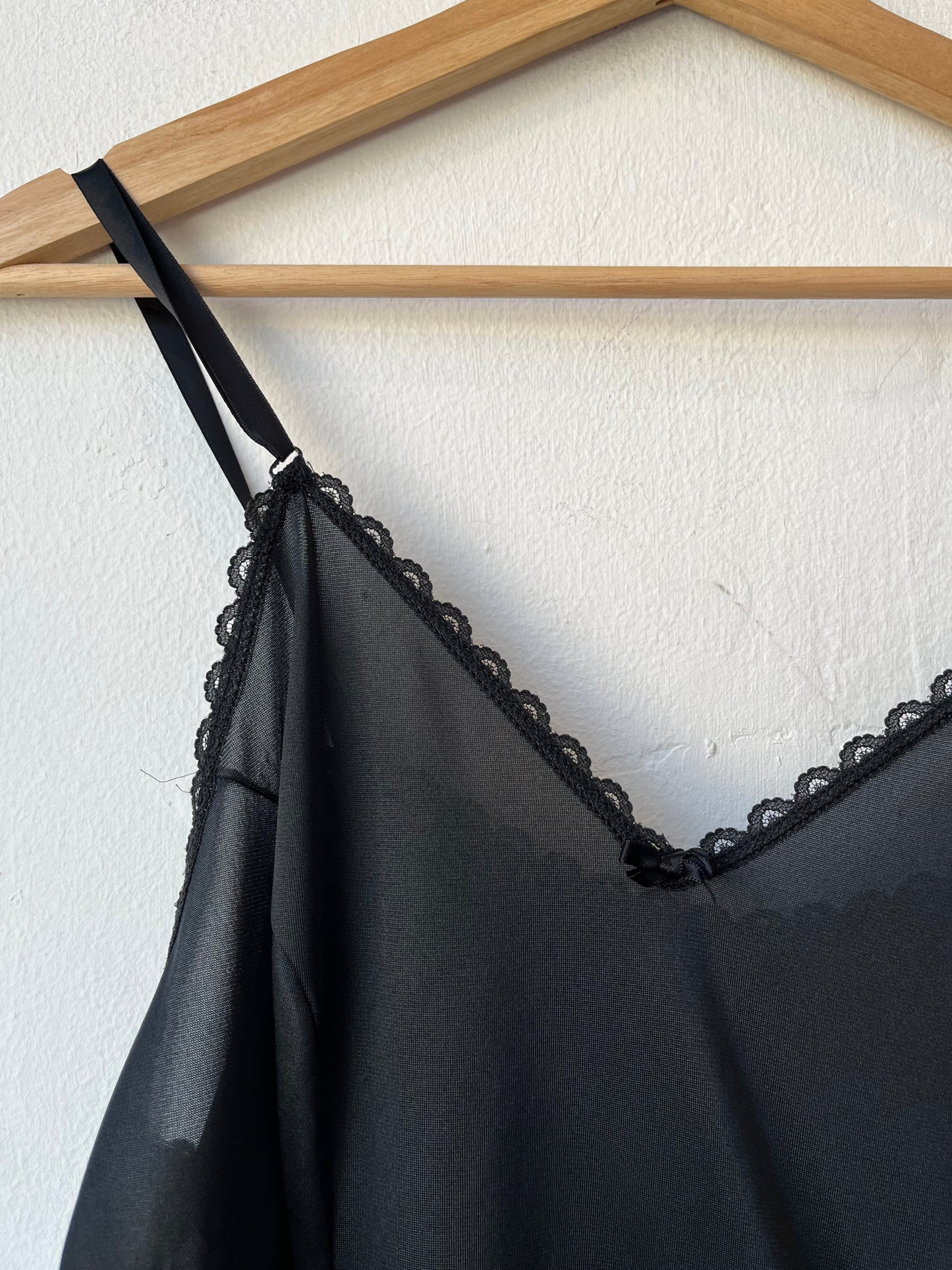 80's Sheer Black Camisole