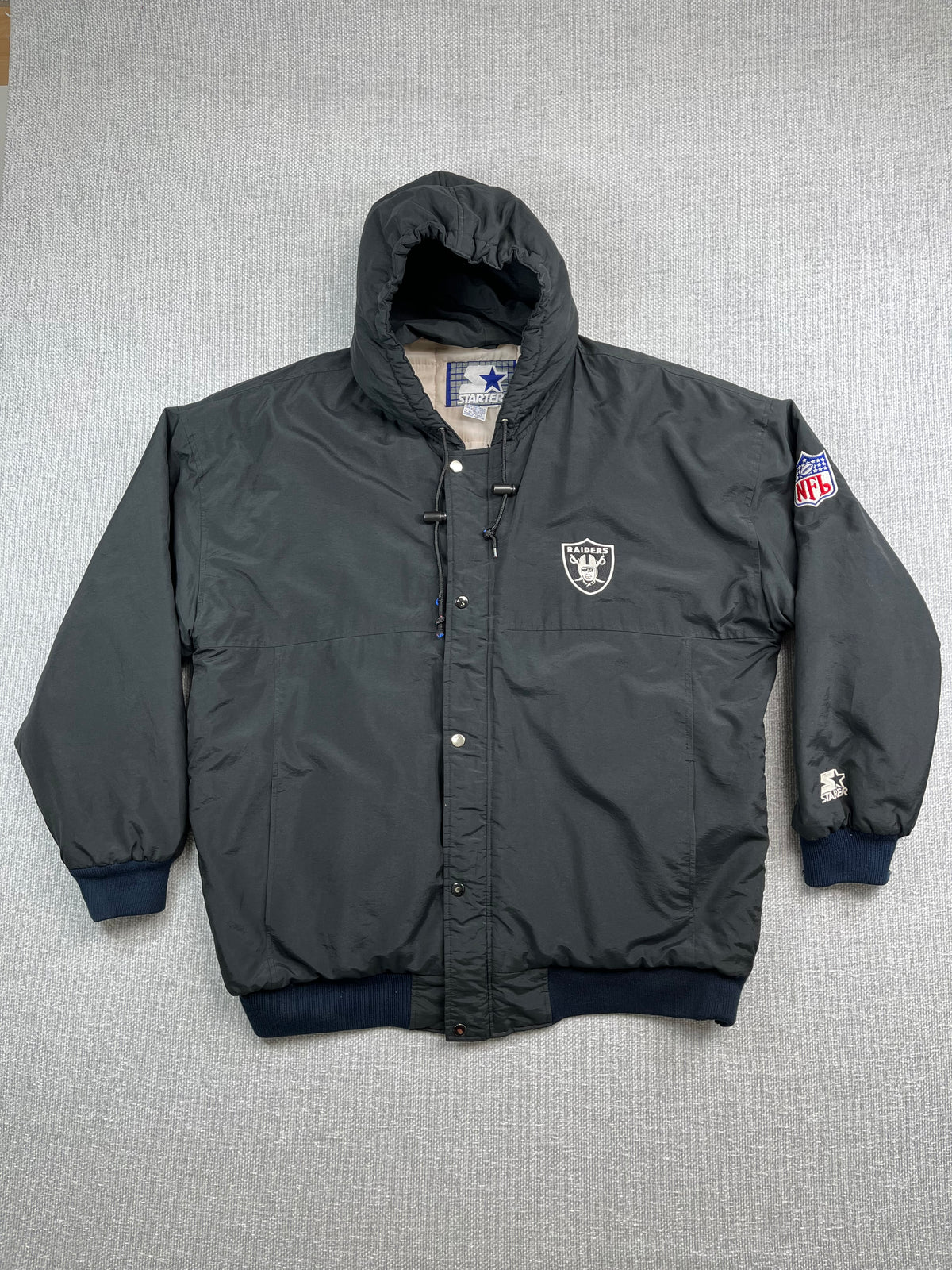 90's Raiders Starter Hooded Jacket