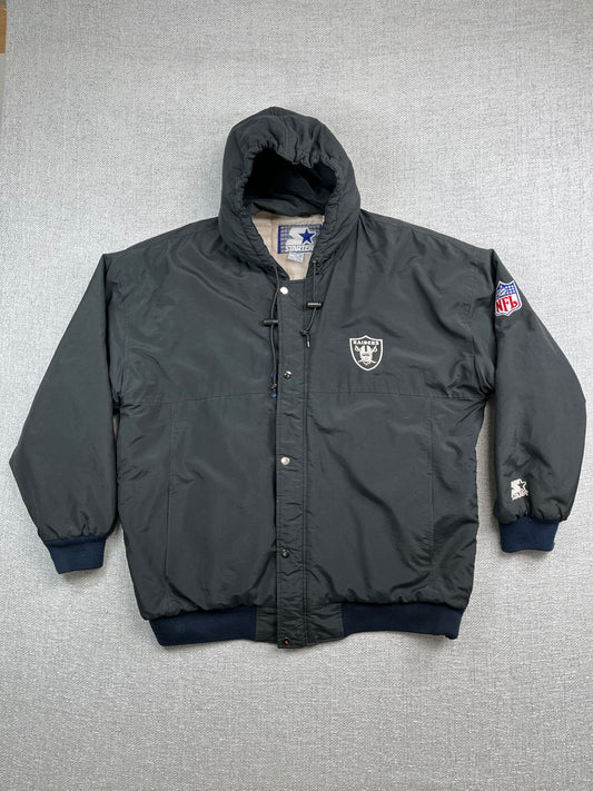 90's Raiders Starter Hooded Jacket