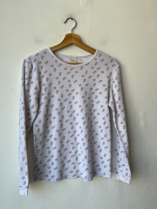 90's Floral Thermal Shirt