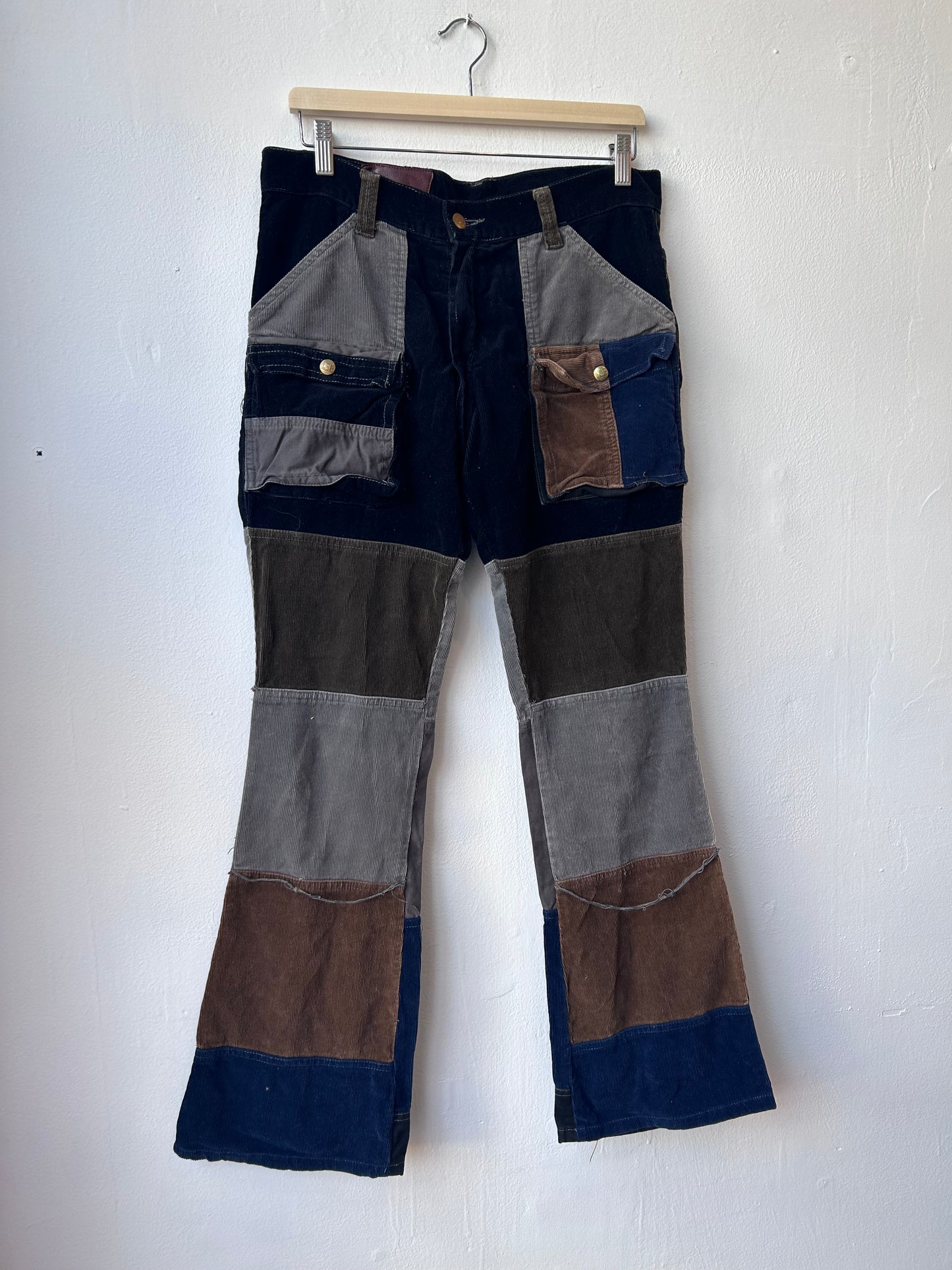 Y2K Lee Corduroy Block Flare Pants 32"