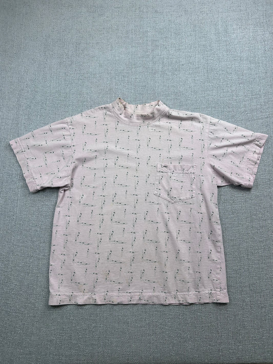 90's Pink Patterned Pocket Tee