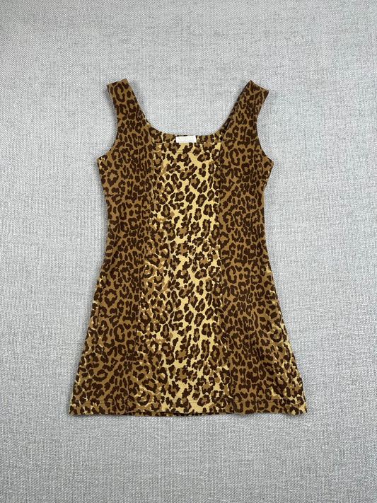 90's Cheetah Print Bodycon Dress