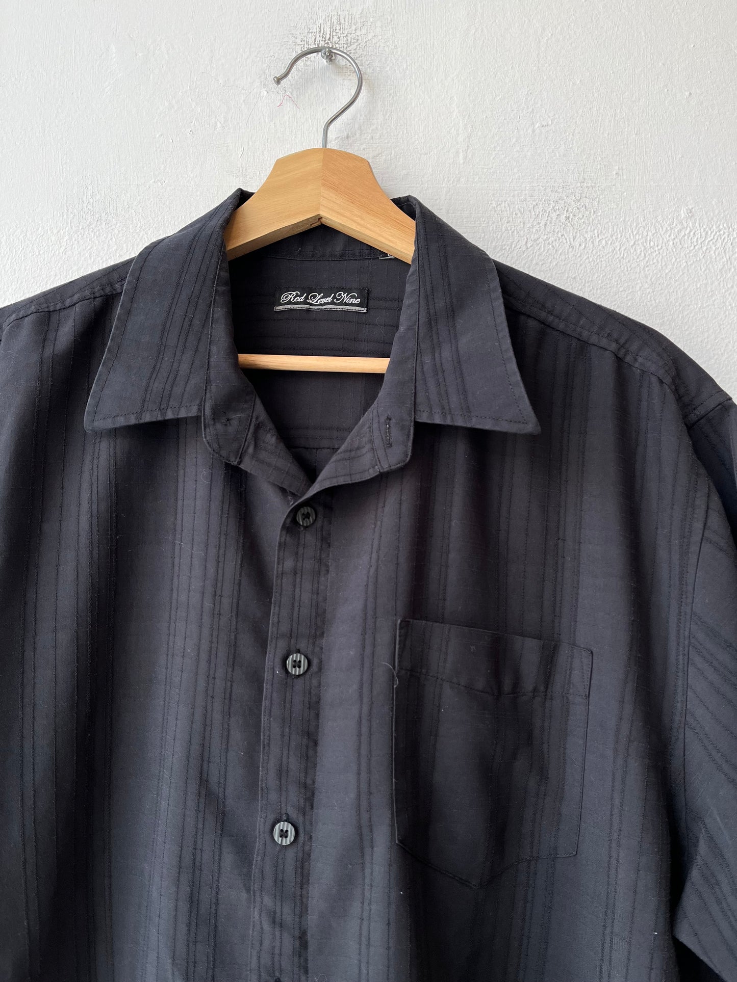Y2K Black Button Down Shirt