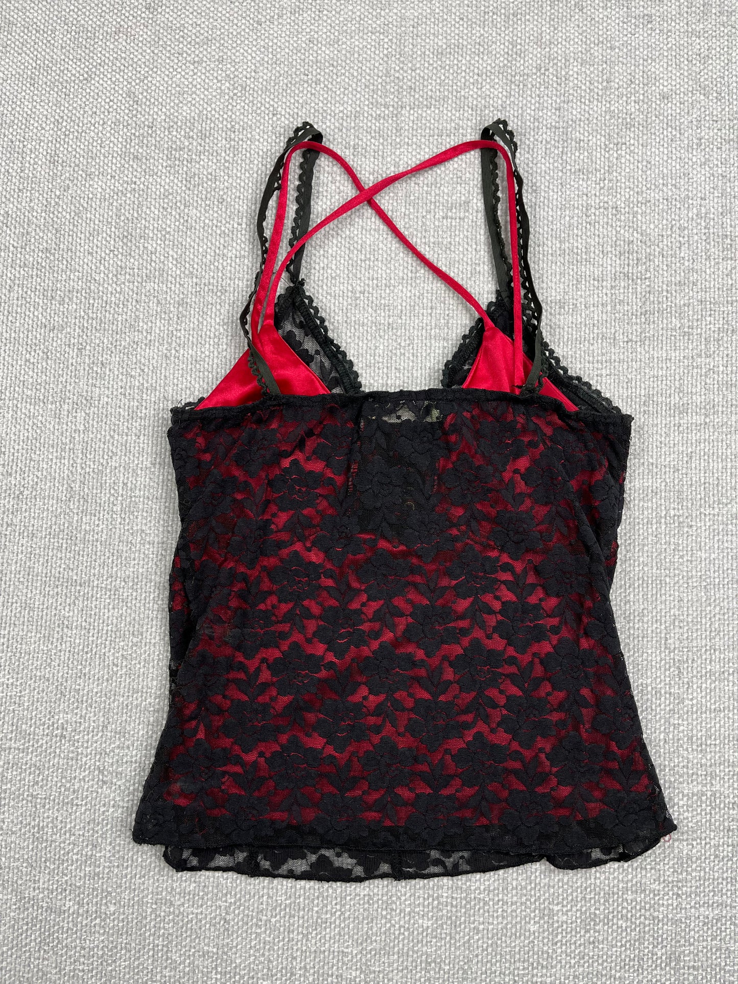 Y2K Lace Up Layered Tank Top