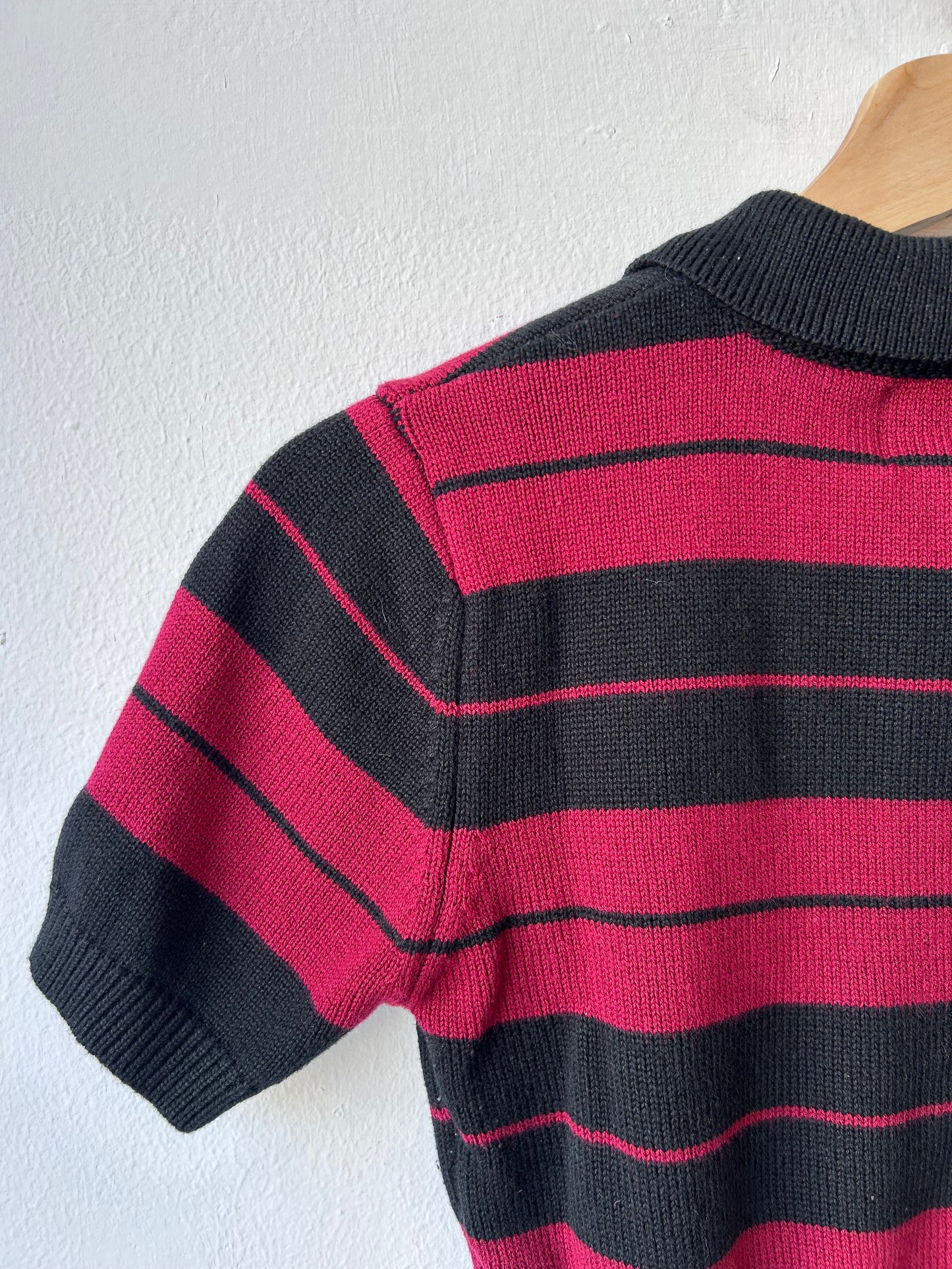 80's Striped Crop Shirt