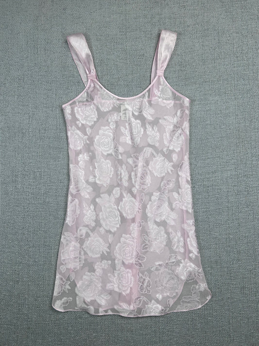 90's Pink Floral Slip