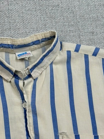 80's Striped Button Down Shirt