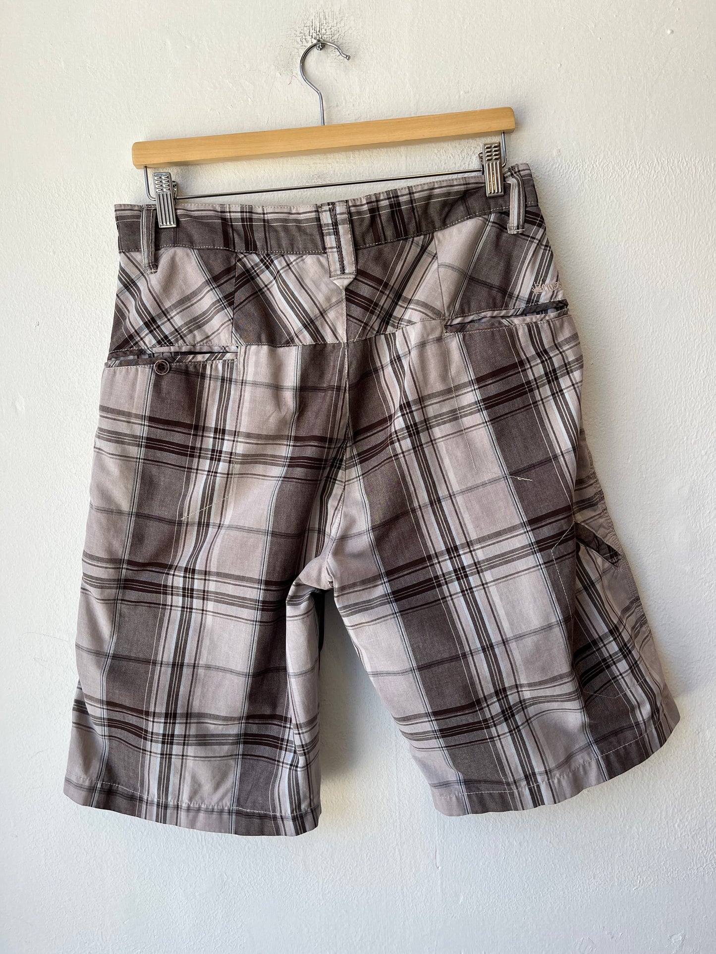 Y2K Baggy Plaid Shorts 31"