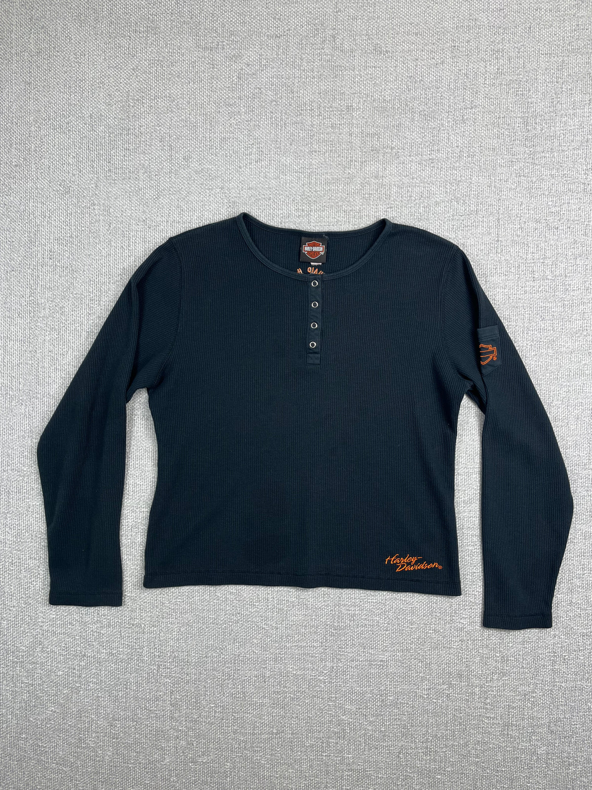 Y2K HD Thermal Henley Shirt