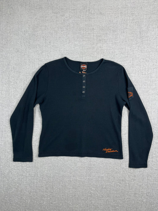 Y2K HD Thermal Henley Shirt