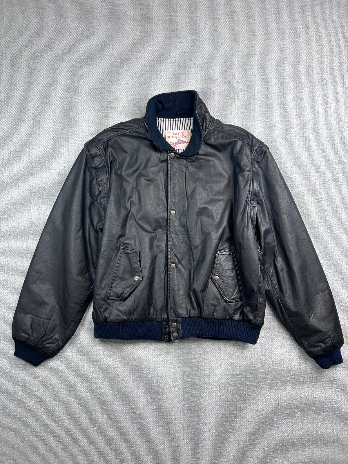 90's Hard Rock Dallas Leather Bomber Jacket