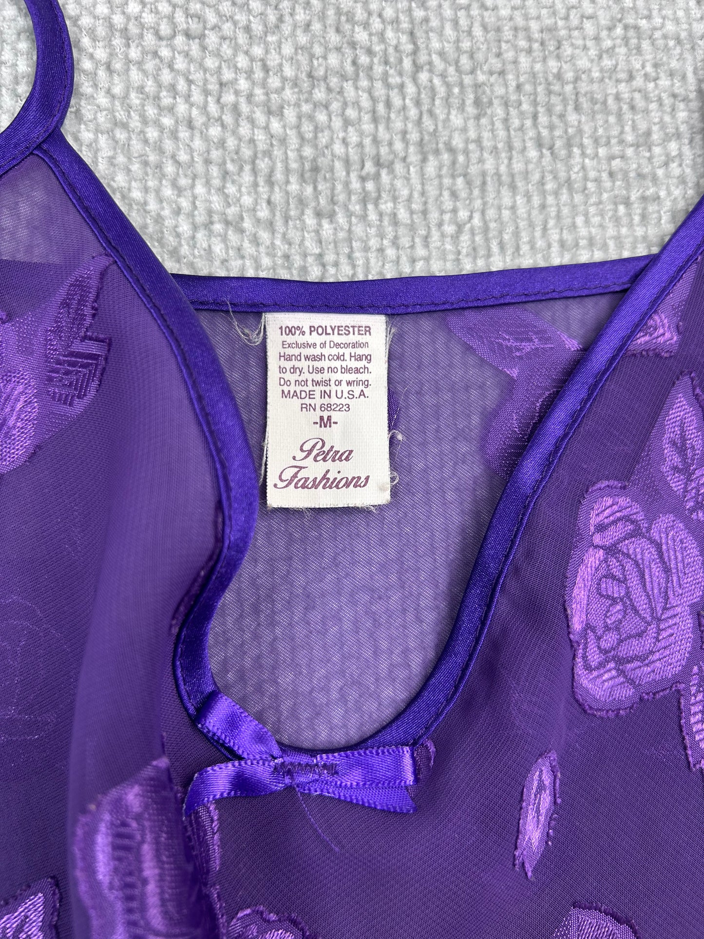 90's Sheer Purple Slip Dress