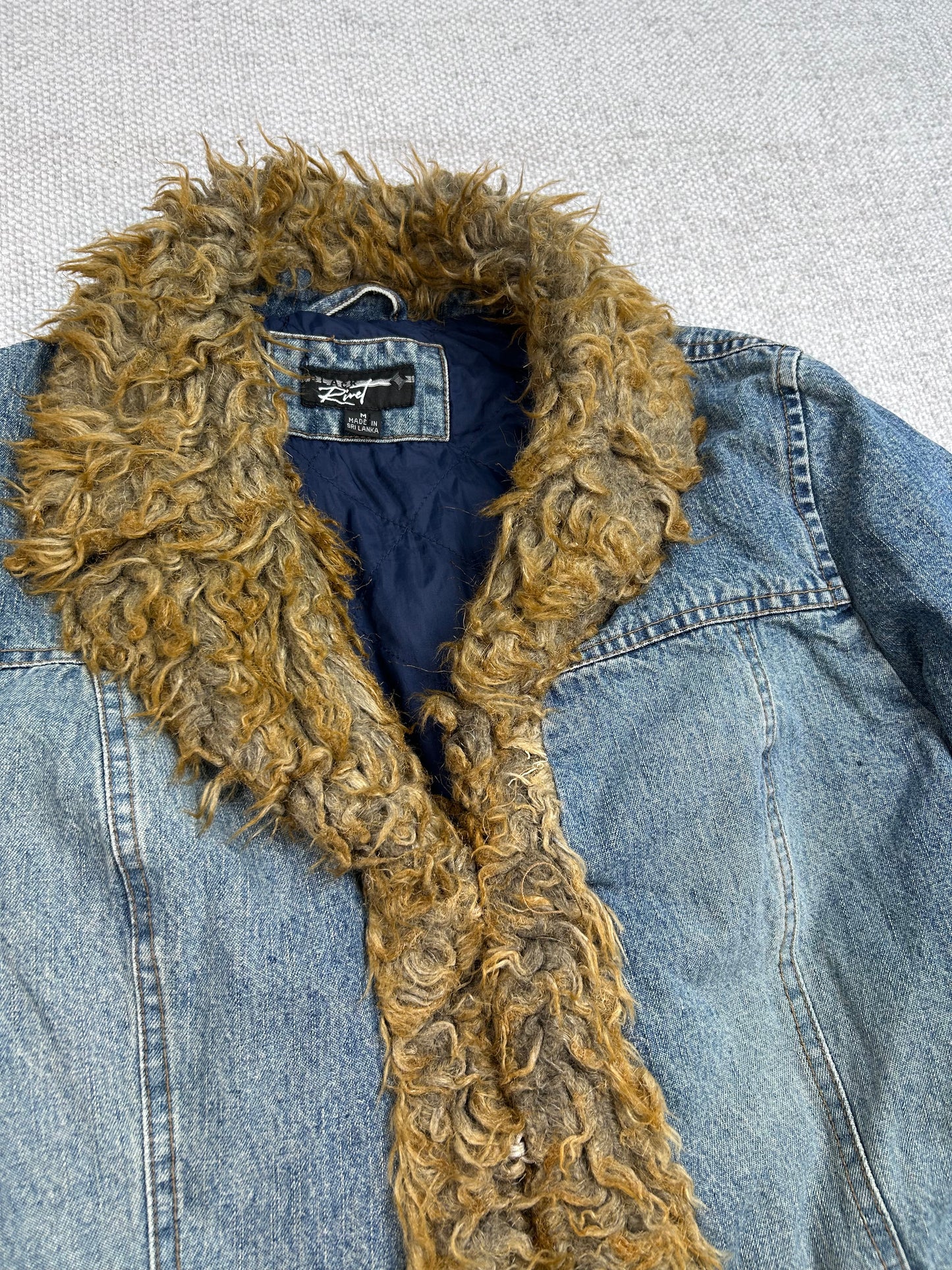 Y2K Fur Lined Denim Jacket