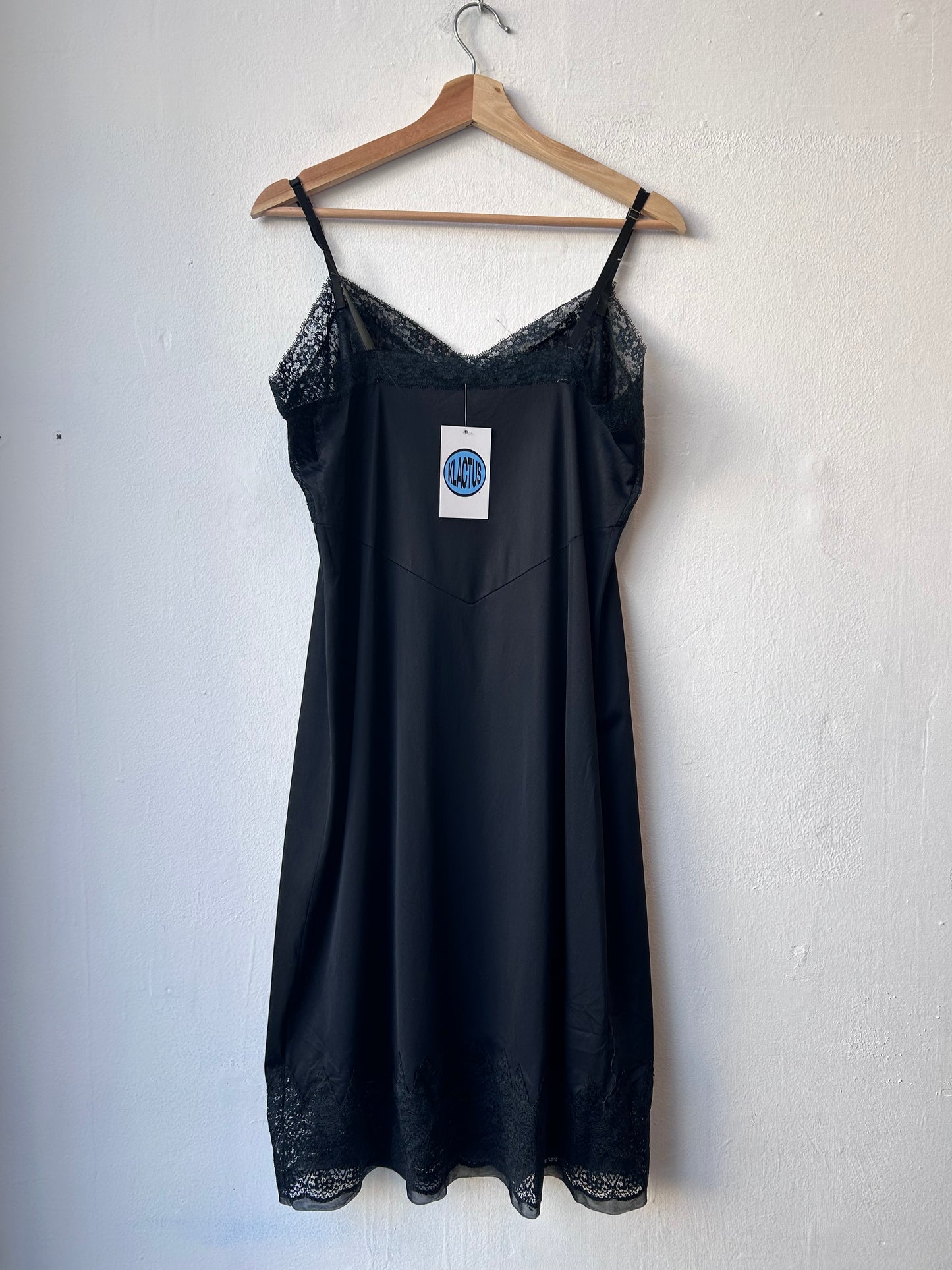 70’s Black Slip Dress