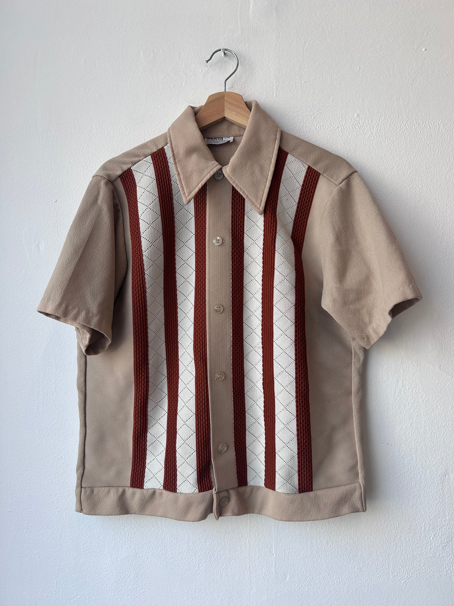 80's Striped Button Up