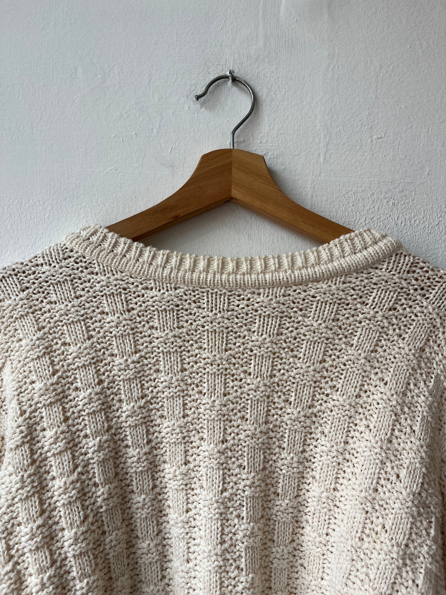 90's White Knit Pullover