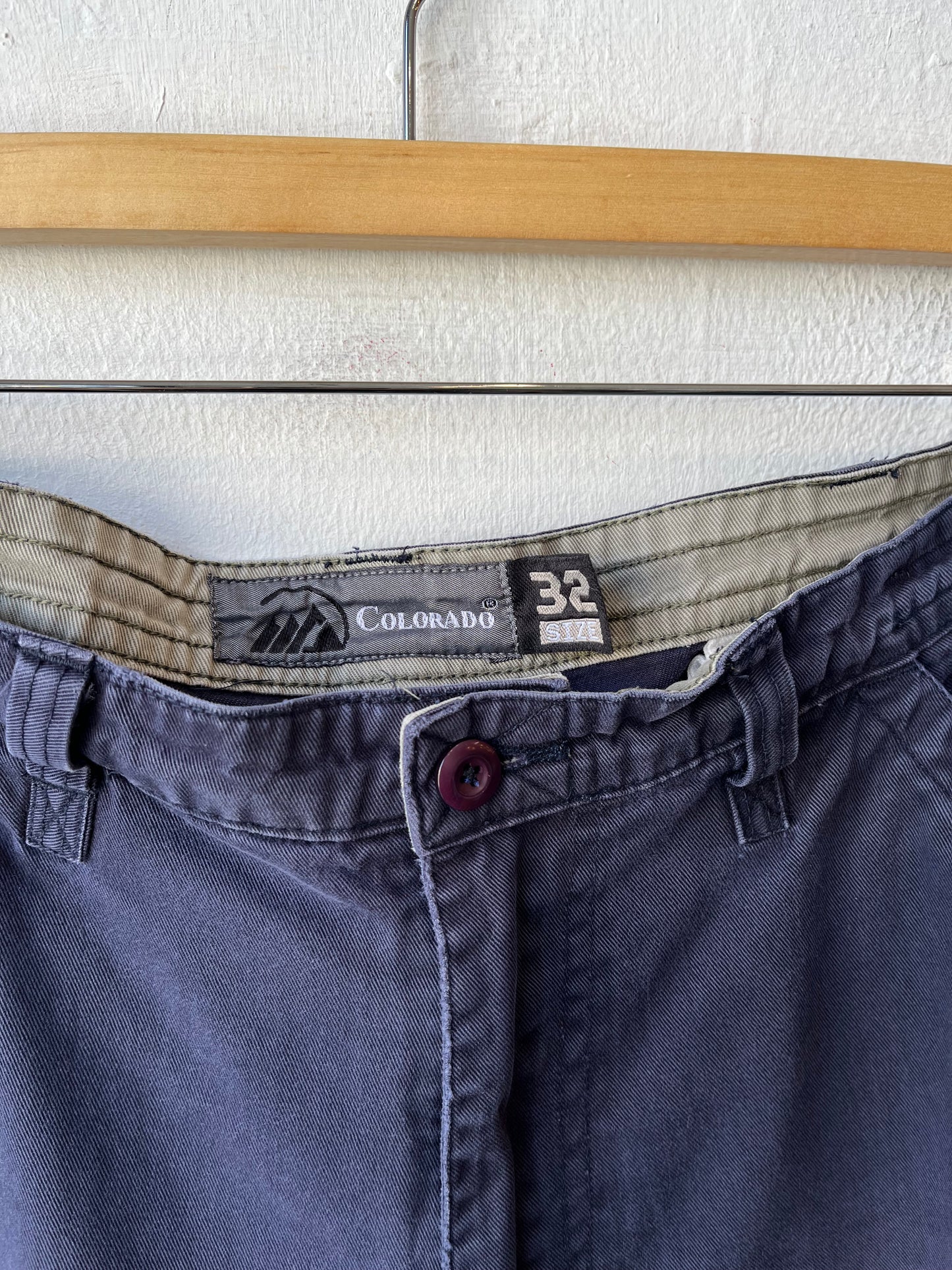 Y2K Navy Cargo Shorts 34"