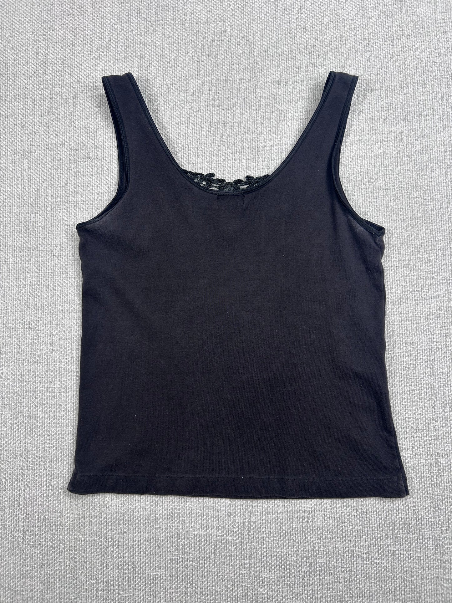 Y2K Lace Cotton Tank Top