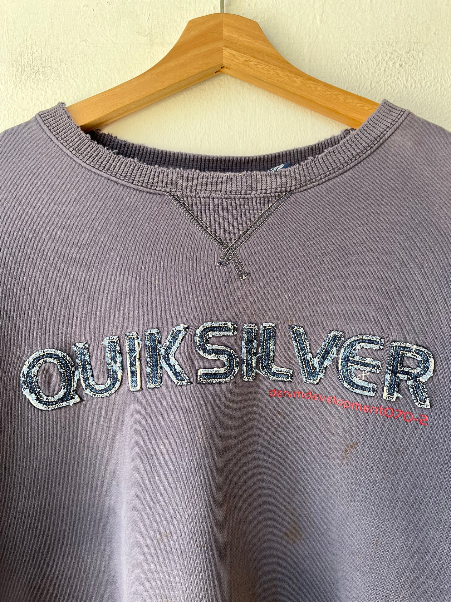 Y2K Denim Cutout Quiksilver Sweatshirt