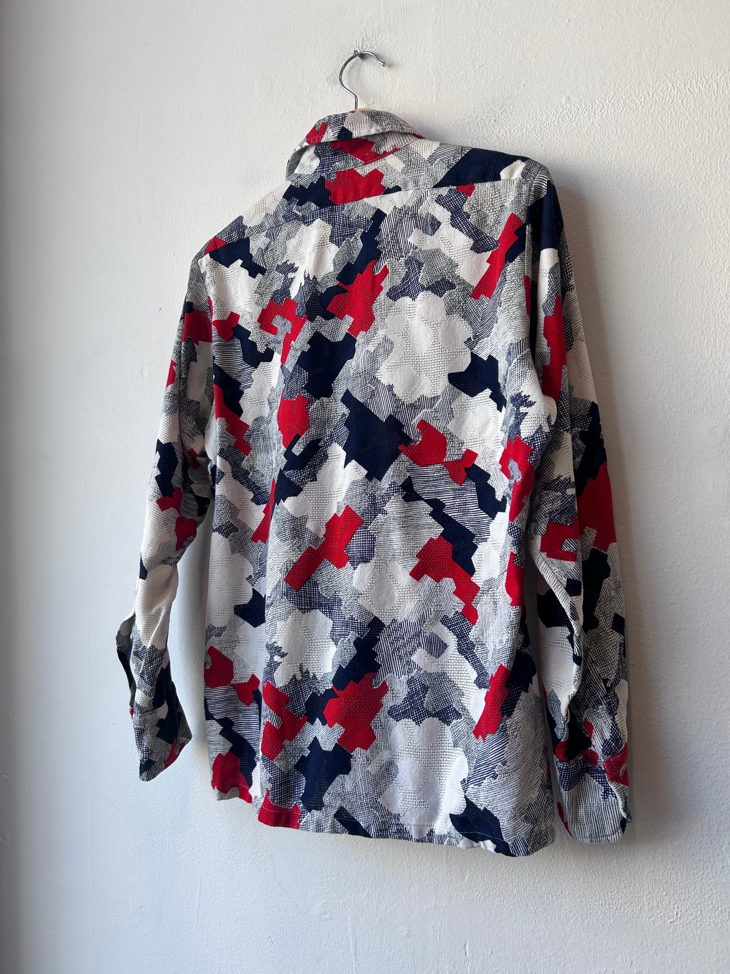 70's Patchwork Button Down Shirt